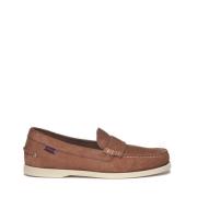 Brun Ruskind Loafer Sko