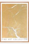 billede Gold Marble, Eg Ramme