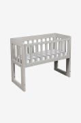 Bedside Crib Oslo Soft Grey