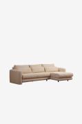 Hanah Home - Hjørnesofa højre - Maisy - Beige - Sofaer med chaiselong ...