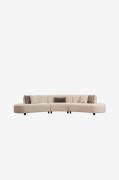 Hanah Home - Hjørnesofa - Pars - Beige - 3-pers. sofaer - - Homeroom