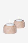 House Nordic - Lysestage sæt med 2 - Beige - Lysestager & lanterner - ...