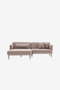 Hanah Home - Hjørnesofa Otis Left - Brun - Sofaer med chaiselong - - H...