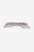 House Nordic - U-sofa open-end Lido - Grå - Sofaer med chaiselong - - ...