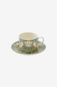 Spode - Tekop med underkop Morris & Co Strawberry Thief - Flerfarvet -...