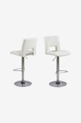 NORDFORM - Sylvia barstol 2-pak - Sølvfarvet - Barstole & -taburetter ...