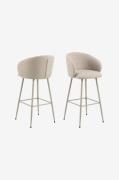 NORDFORM - Eleanor barstol 2-pak - Beige - Barstole & -taburetter - - ...