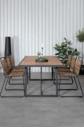 Venture Home - Spisegruppe Khung med 6 spisebordsstole Bois - Brun - S...