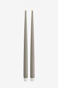 DeluxeHomeart - LED Taper Candle Shiny 2,2x38 cm 2 stk. - Beige - Lys ...