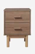 Loft24 - Natbord 2 skuffer Melanie - Brun - Sengeborde - - Homeroom