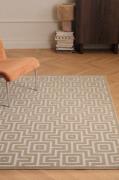 &Home - Tæppe Daisy Square - Beige - Fladvævede tæpper - - Homeroom