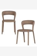WOOOD - Noble spisebordsstol - sæt med 2 stk. - Beige - Stole - - Home...
