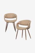 WOOOD - Yossi spisestol - sæt med 2 stk. - Beige - Stole - - Homeroom