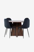 Venture Home - Bootcut-spisebord med Polar-spisebordsstol - Sort - Spi...