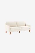 Hanah Home - Sofa med 3 sæder Robin - Hvid - 3-pers. sofaer - - Homero...