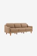 Hanah Home - Sofa med 3 sæder Robi - Brun - 3-pers. sofaer - - Homeroo...