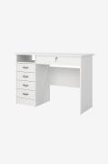 Tvilum - Function Plus Desk 4 skuffer afrundet håndtag - Hvid - Skrive...