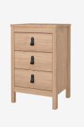 Tvilum - Madrid Natbord 3 skuffer - Brun - Sengeborde - - Homeroom