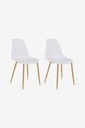 Loft24 - Spisebordsstol 2Pk Miller - Hvid - Stole - - Homeroom