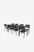 Venture Home - Spisegruppe Marbella med 8 stole Santorini - Sort - Spi...
