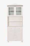 Loft24 - Buffet med 2 døre, 2 glasdøre og 2 skuffer Mette - Hvid - Ska...