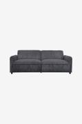 Dorel Home - Alicia sovesofa 3-personers i fløjl - Grå - Sovesofaer - ...