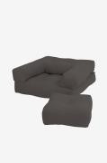 Karup - Loungestol-seng Mini Cube - Grå - Børnesofaer & lænestole - - ...