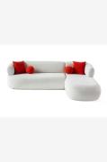 Hanah Home - Hjørnesofa Roma Right - Hvid - Sofaer med chaiselong - - ...