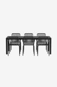 Venture Home - Mirko Spisebord med Peking-stol - Sort - Spisegrupper -...