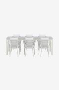 Venture Home - Lino Spisebord med Linos-stol - Hvid - Spisegrupper - -...