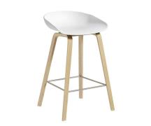 HAY About a Stool (AAS 32) Eg Matlak - H:65cm - Hvid - Sort