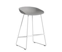 HAY About a Stool (AAS 38) - Concrete Grey - Hvid Stål - 75cm (BEMÆRK ...