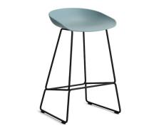 HAY About a Stool (AAS 38) - Dusty Blue - Sort Stål - 65cm