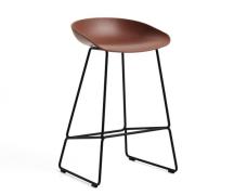 HAY About a Stool (AAS 38) - Soft Brick - Sort Stål - 75cm (BEMÆRK DEN...