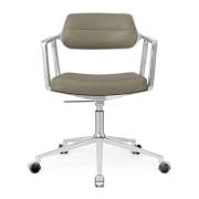 Vipp 453 Swivel+ Chair - Castors - Læder - Bosco Green