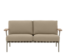 Muuto Settle Outdoor Sofa - 2 Pers. - Ribbed Weave 5 - Grey | Stel