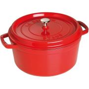 Staub Rund Gryde 28 cm 6,7 liter Rød