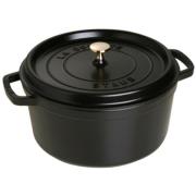 Staub Rund Gryde 34 cm 12,6 liter Sort