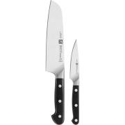 Zwilling Pro knivsæt, 2 dele urtekniv + santokukniv