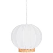 Globen Lighting Pendel Yokohama, 30 cm., hvid/natur