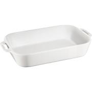 Staub Rektangulær Ovnfast Fad 34 x 24 cm Hvid