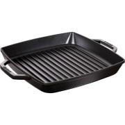 Staub Pure Grill Kvadratisk Grillpande 28 cm Sort