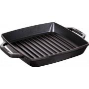 Staub Pure Grill Kvadratisk Grillpande 33 cm Sort