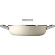 Smeg Traktørpande m/låg 28 cm, creme