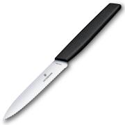 Victorinox Swiss Modern savtakket urtekniv 10 cm, sort