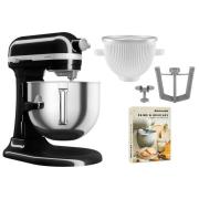 KitchenAid Artisan 5KSM70SHXE køkkenmaskine 6,6 liter + 5KSMICM Ice Cr...