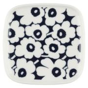 Marimekko Pikkuinen Unikko tallerken 10 cm, blå/hvid