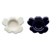 Marimekko Unikko Shape fyrfadsstage, cobalt/matte white, 2 stk.