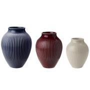 Knabstrup Minivase, ripple berry/sand/dark, 3 stk.