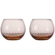 Byon Opacity vandglas 22 cl, peach, 2-pack